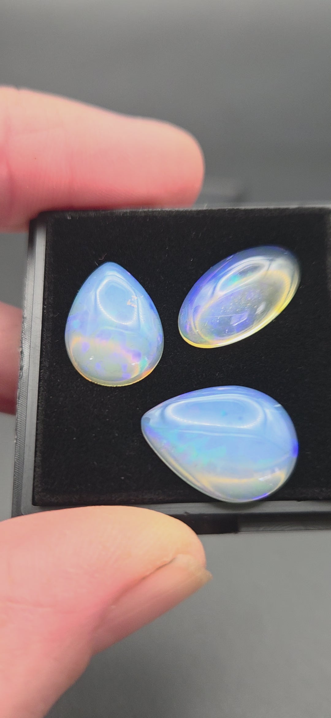 Welo Opal Cabochons 3 Piece Set 11.55 Total Carat Weight