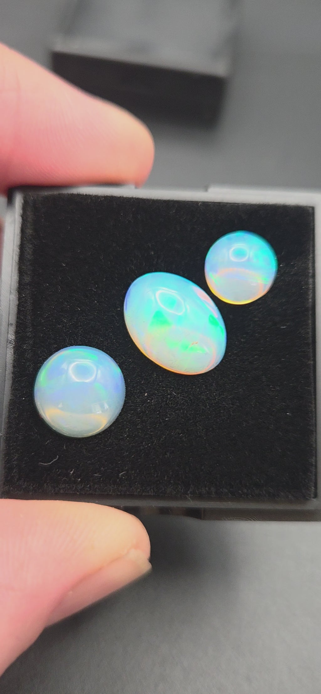 Welo Opal Cabochons 3 Piece Set 8.1 Total Carat Weight