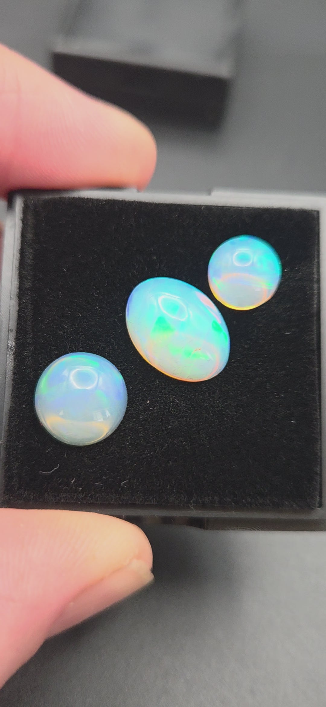 Welo Opal Cabochons 3 Piece Set 8.1 Total Carat Weight