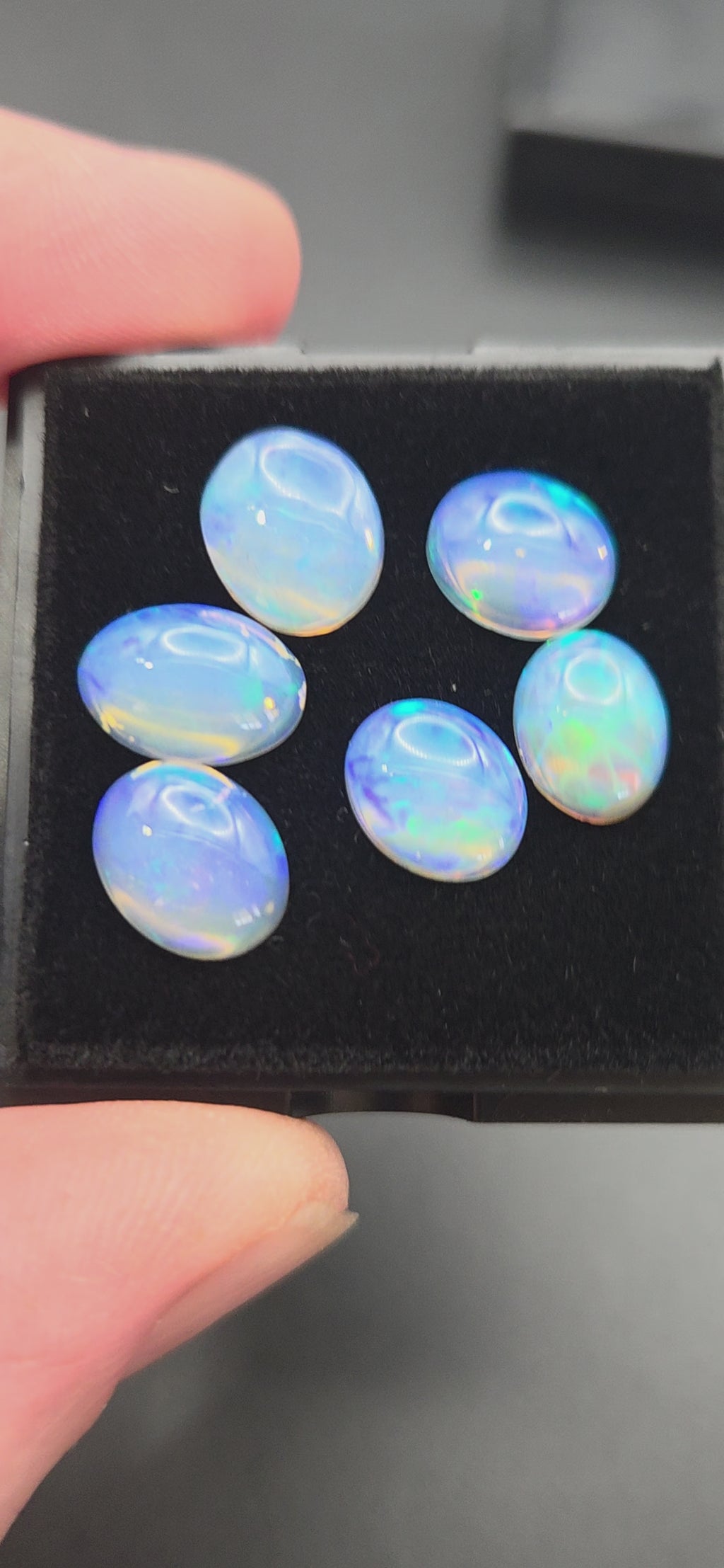 Welo Opal Cabochons 6 Piece Set 7.60 Total Carat Weight