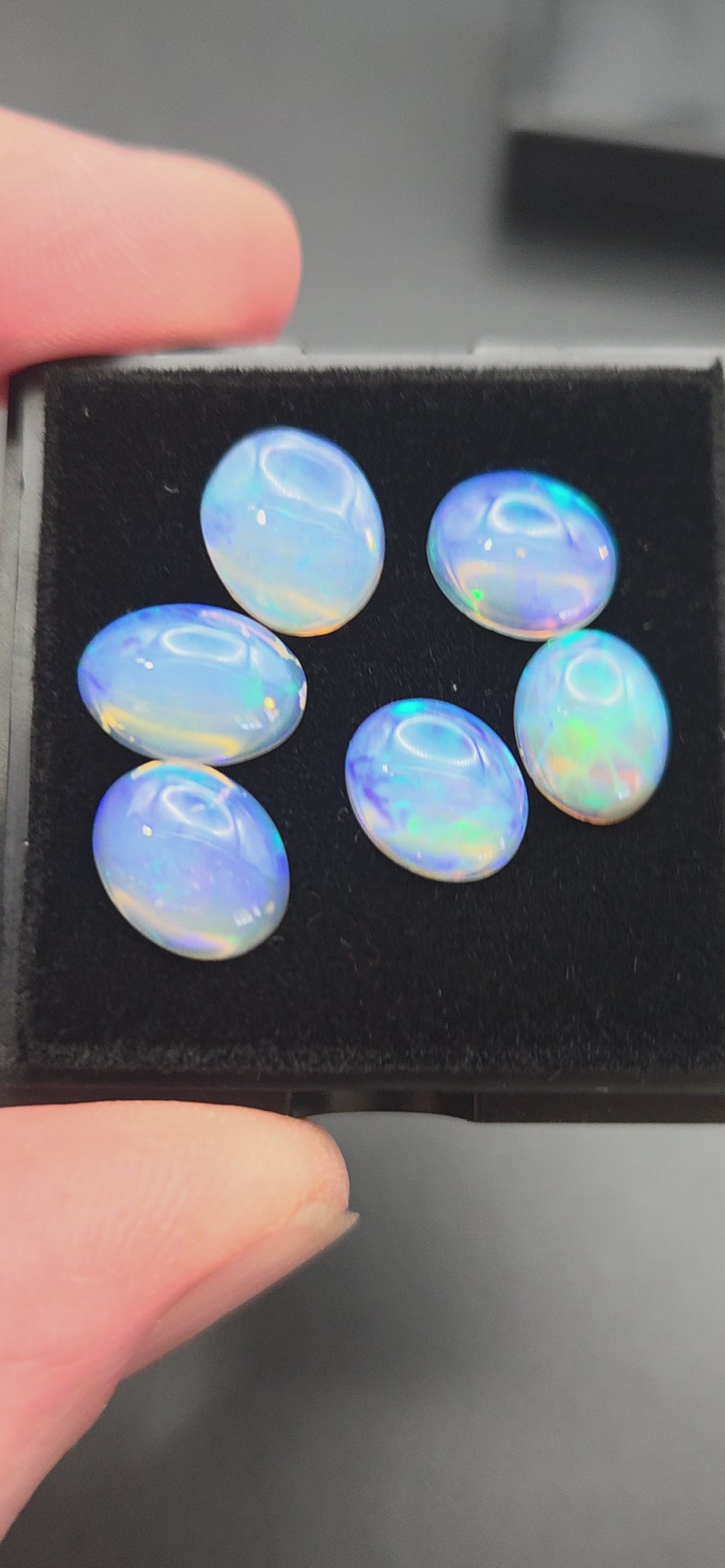 Welo Opal Cabochons 6 Piece Set 7.60 Total Carat Weight