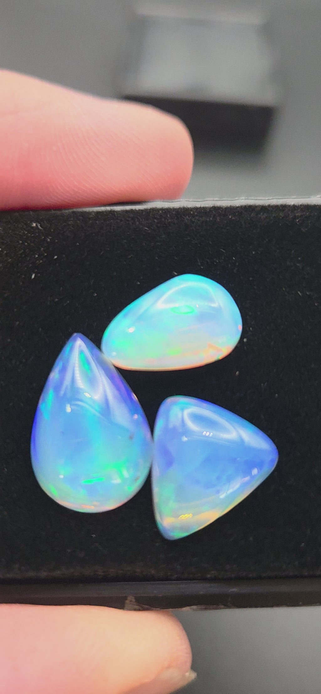 Welo Opal Cabochons 3 Piece Set 11.45 Total Carat Weight