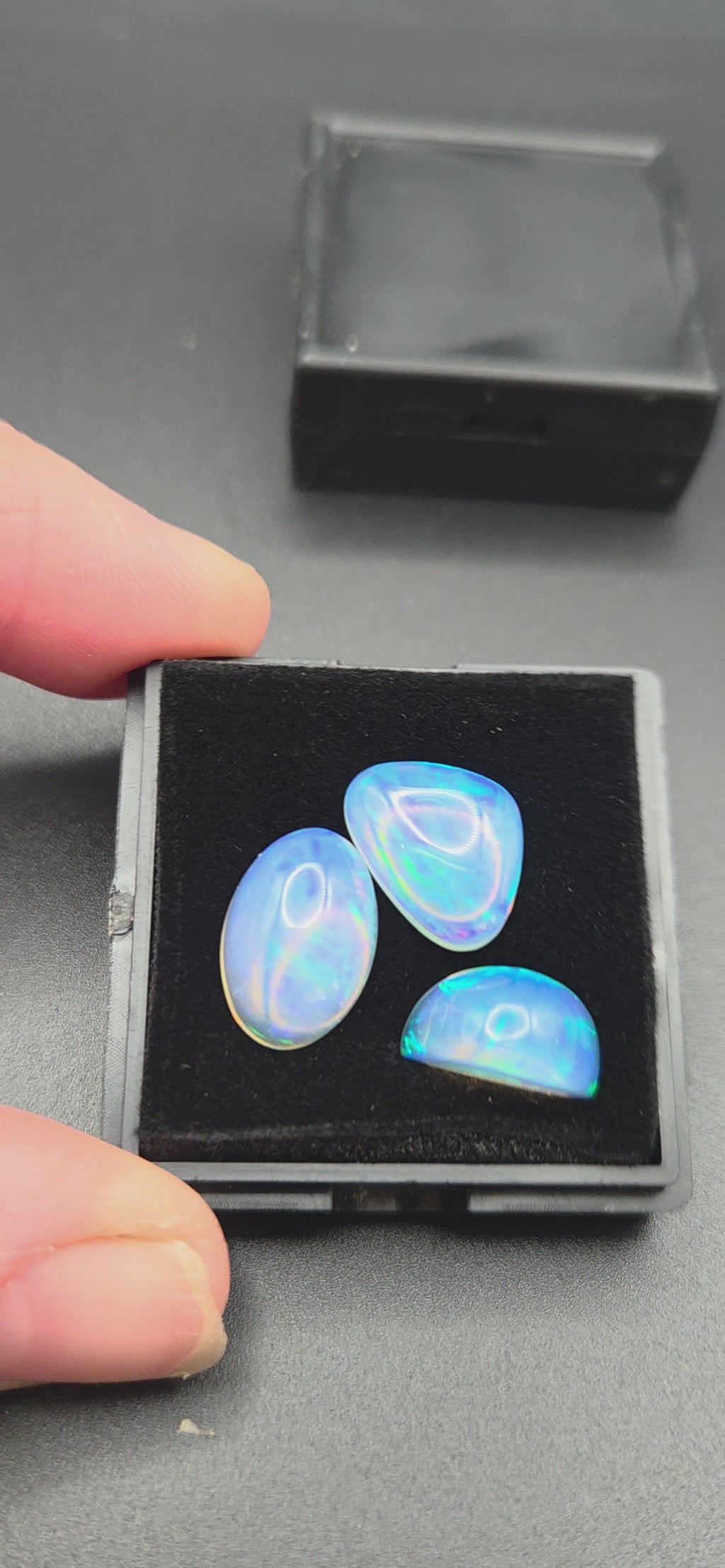 Welo Opal Cabochons 3 Piece Set 12.5 Total Carat Weight