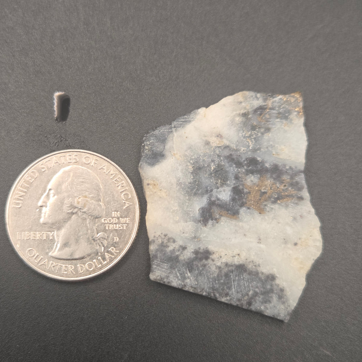 Detail of Native Gold in Quartz, McLaughlin Mine, California