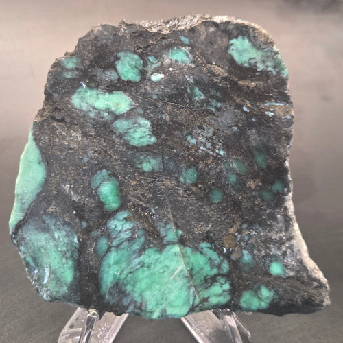 Close-up of Black Bridge Variscite
