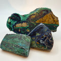 Peruvian Azurite and Malachite Slabs (Sold by the Gram) — polished slab
