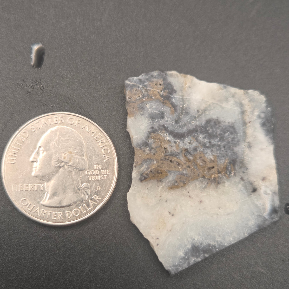 Alternate view of Native Gold in Quartz, McLaughlin Mine, California