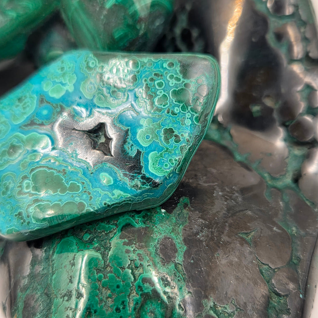 Congolese Malachite Polished Pieces, additional view