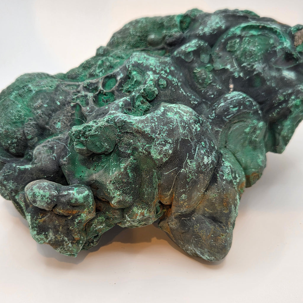 Close-up of Congolese Malachite Lapidary Rough