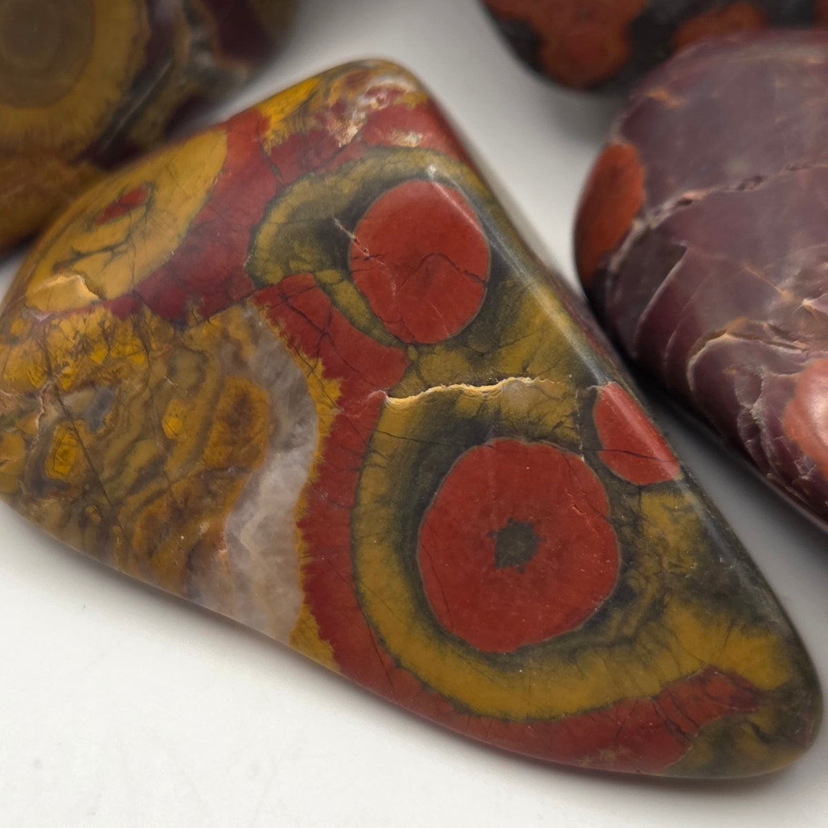 Alternate view of Morgan Hill Poppy Jasper tumbles