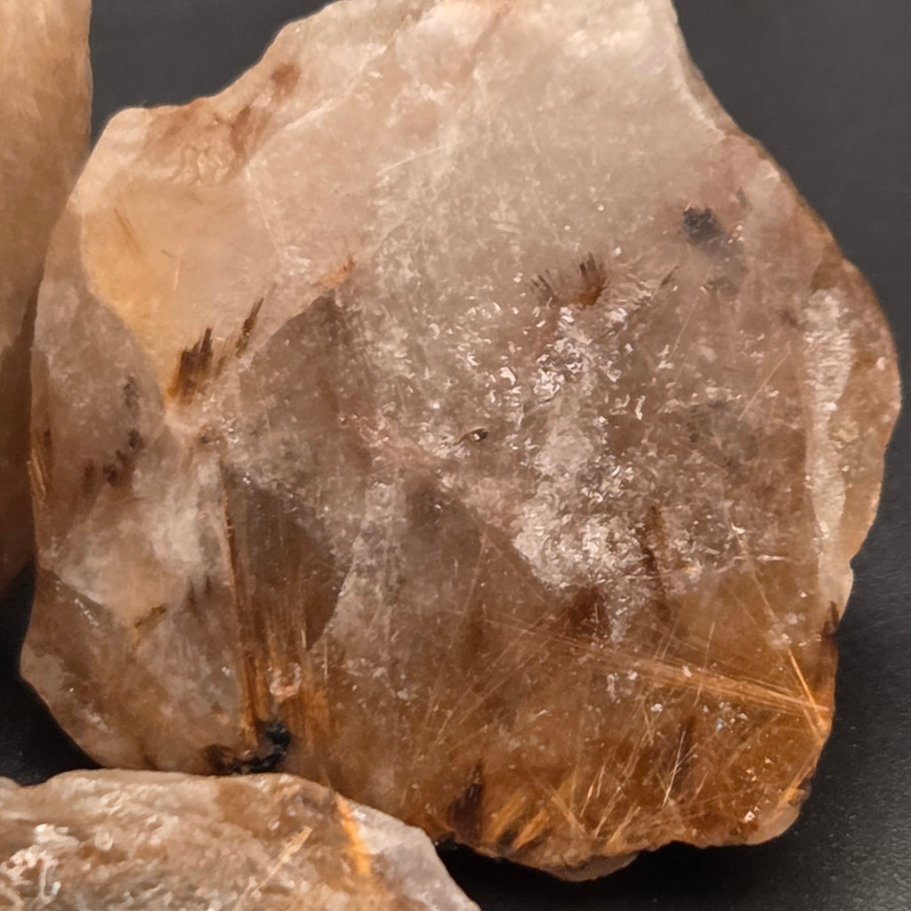 Close-up of Facet Grade Golden Rutilated Quartz