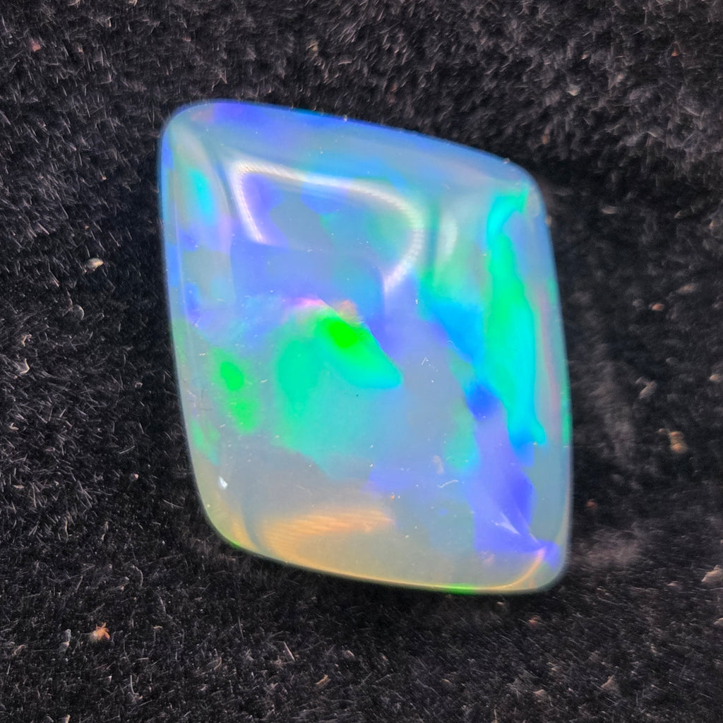 Close-up of Welo Opal Cabochon showing play-of-color