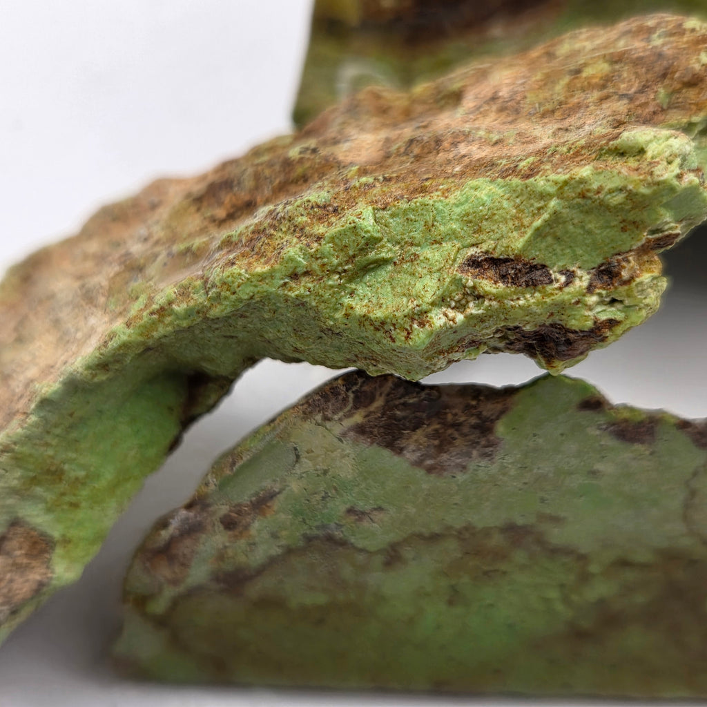 Close-up of Australian Porcelain Gaspeite Lapidary Rough