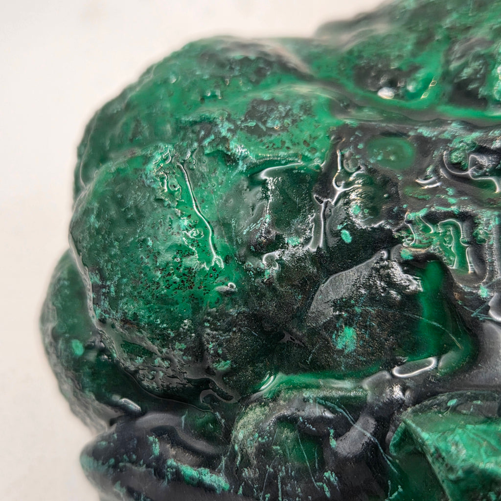 Detail of Congolese Malachite Lapidary Rough