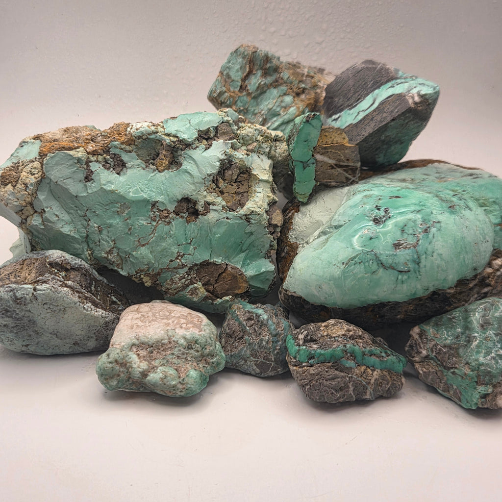 Broken Arrow Variscite Pseudomorph Clams (Sold by the Pound) — lapidary rough