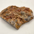 Bright orange-red spessartine garnet on smoky quartz, natural specimen from Fujian, China