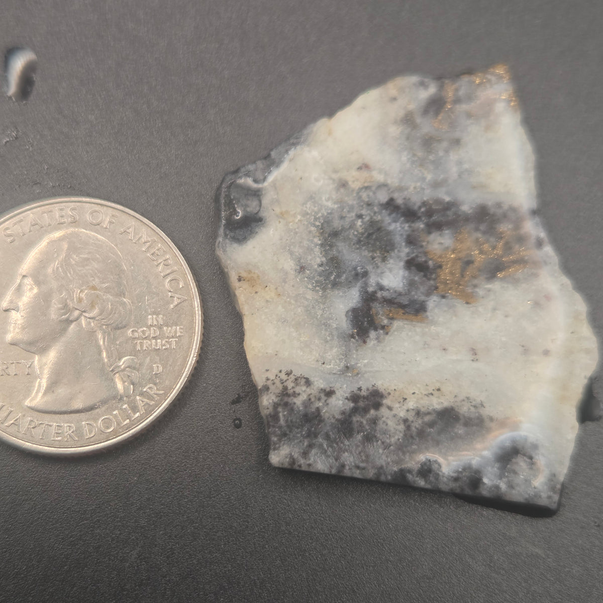 Close-up of Native Gold in Quartz, McLaughlin Mine, California