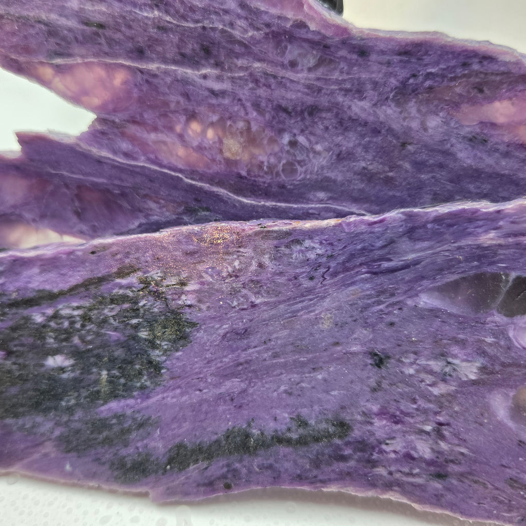 Close-up of Charoite Slabs