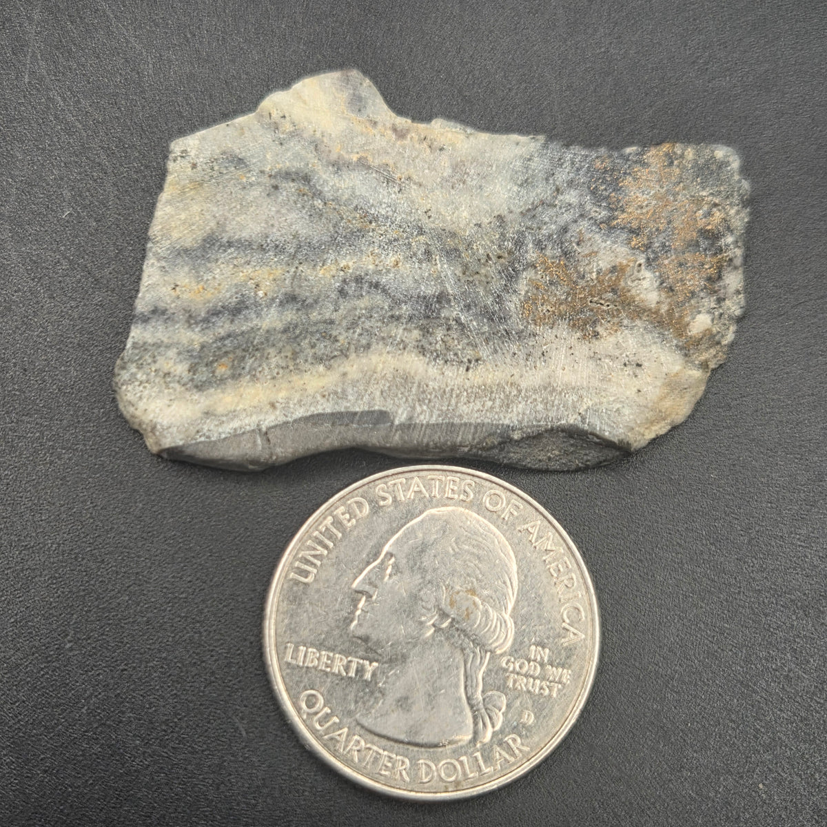 Alternate view of Native Gold in Quartz, McLaughlin Mine, California