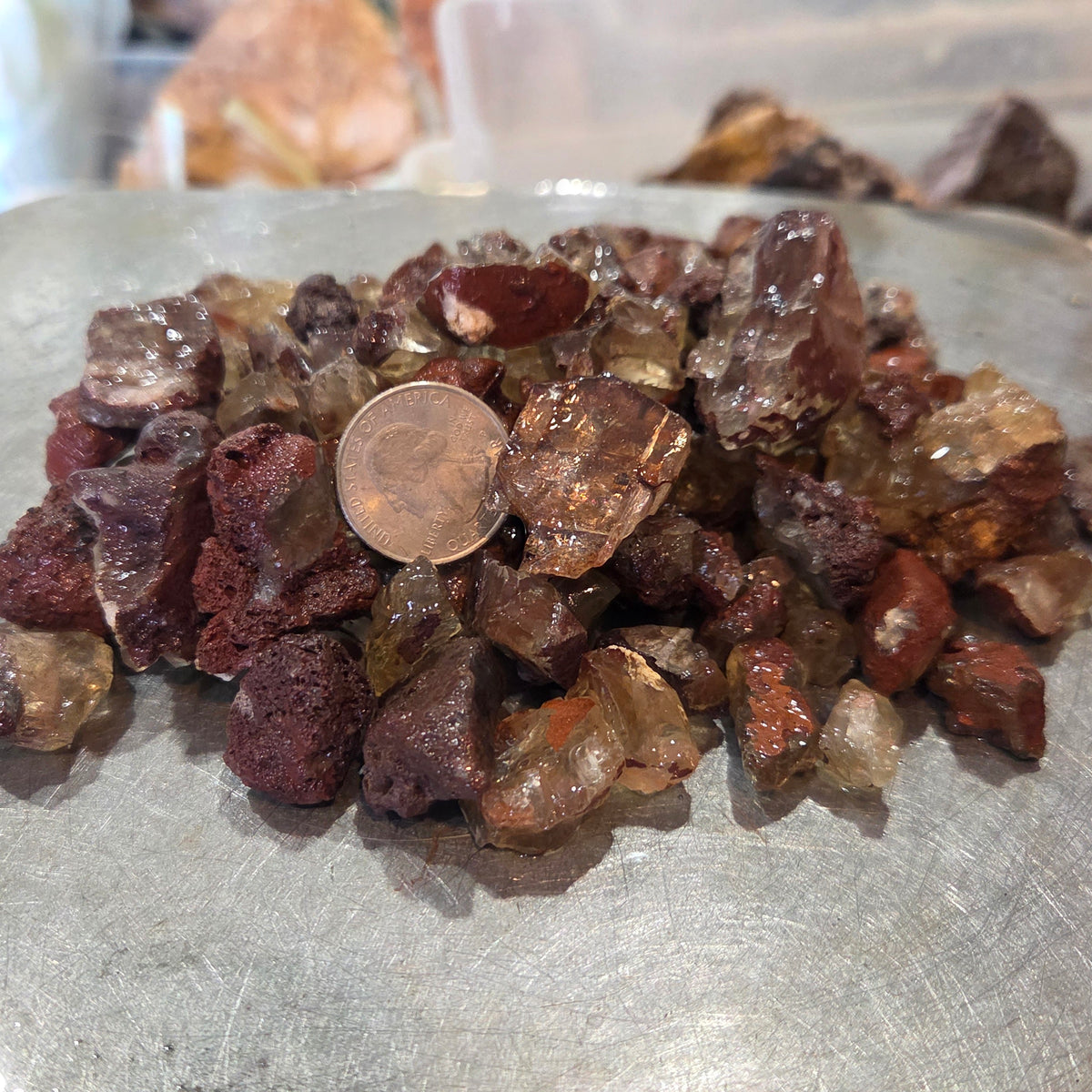 Detail of Mine Run Oregon Sunstones