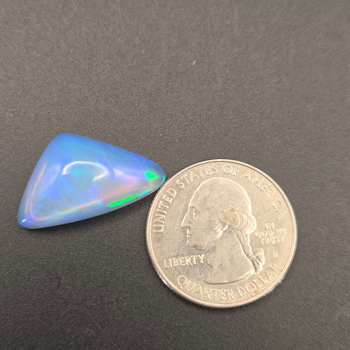 Close-up of Welo Opal Cabochon showing play-of-color