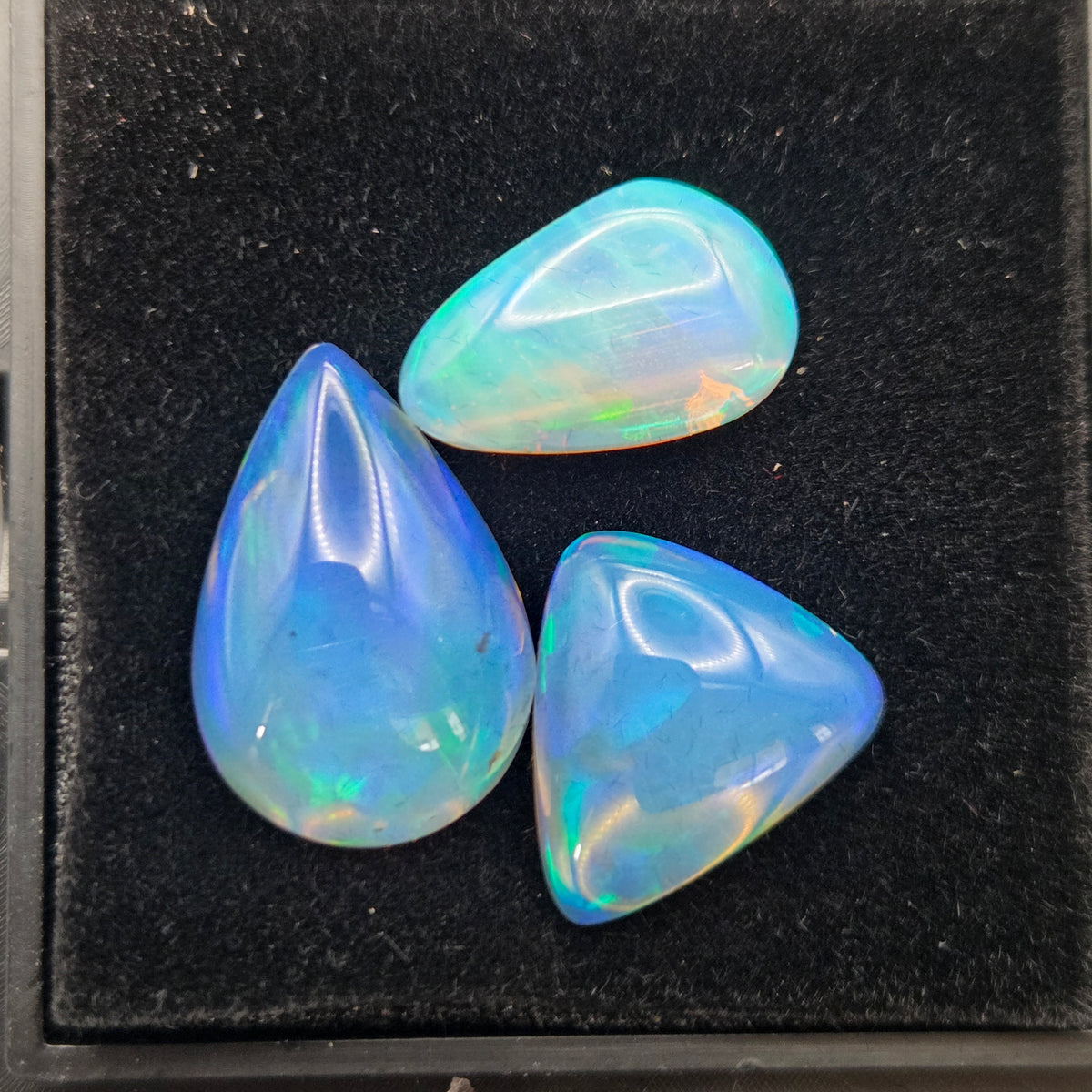 Welo Opal Cabochons 3 Piece Set, 11.45 Total Carat Weight — cabochon set