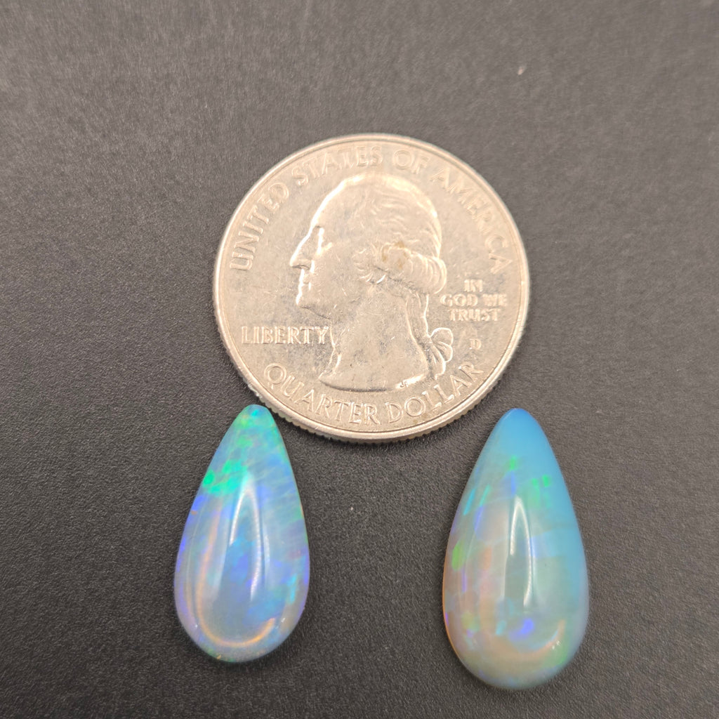 Close-up of Welo Opal Cabochons showing play-of-color