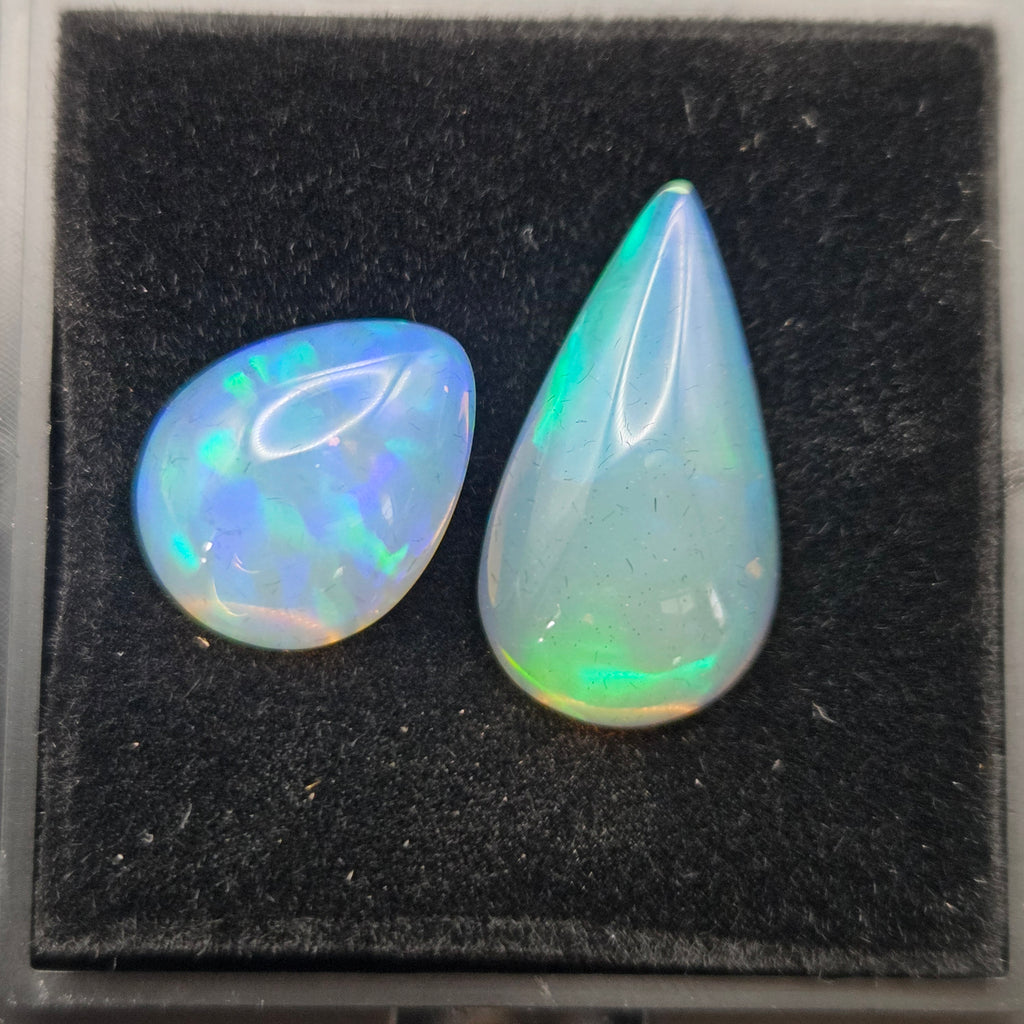 Welo Opal Cabochons 2 Piece Set, 10.20 Total Carat Weight — cabochon set