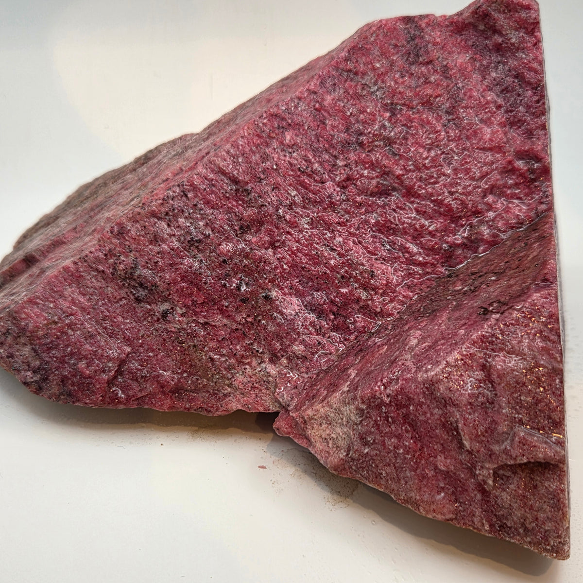 Close-up of Thulite Lapidary Rough