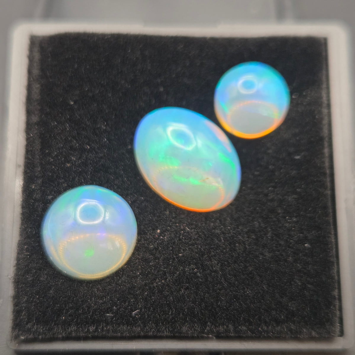 Welo Opal Cabochons 3 Piece Set, 8.1 Total Carat Weight — cabochon set