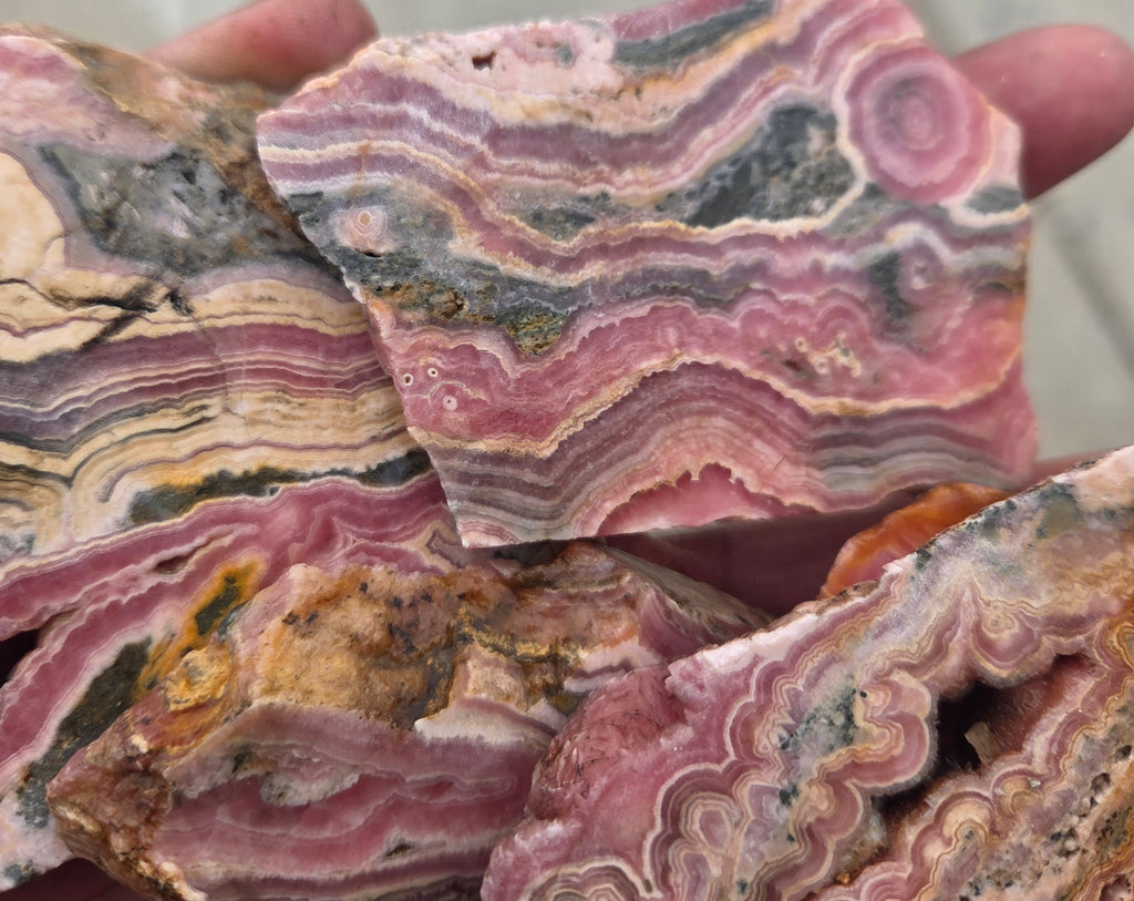 Argentine Rhodochrosite (Sold by the Gram) — natural mineral specimen