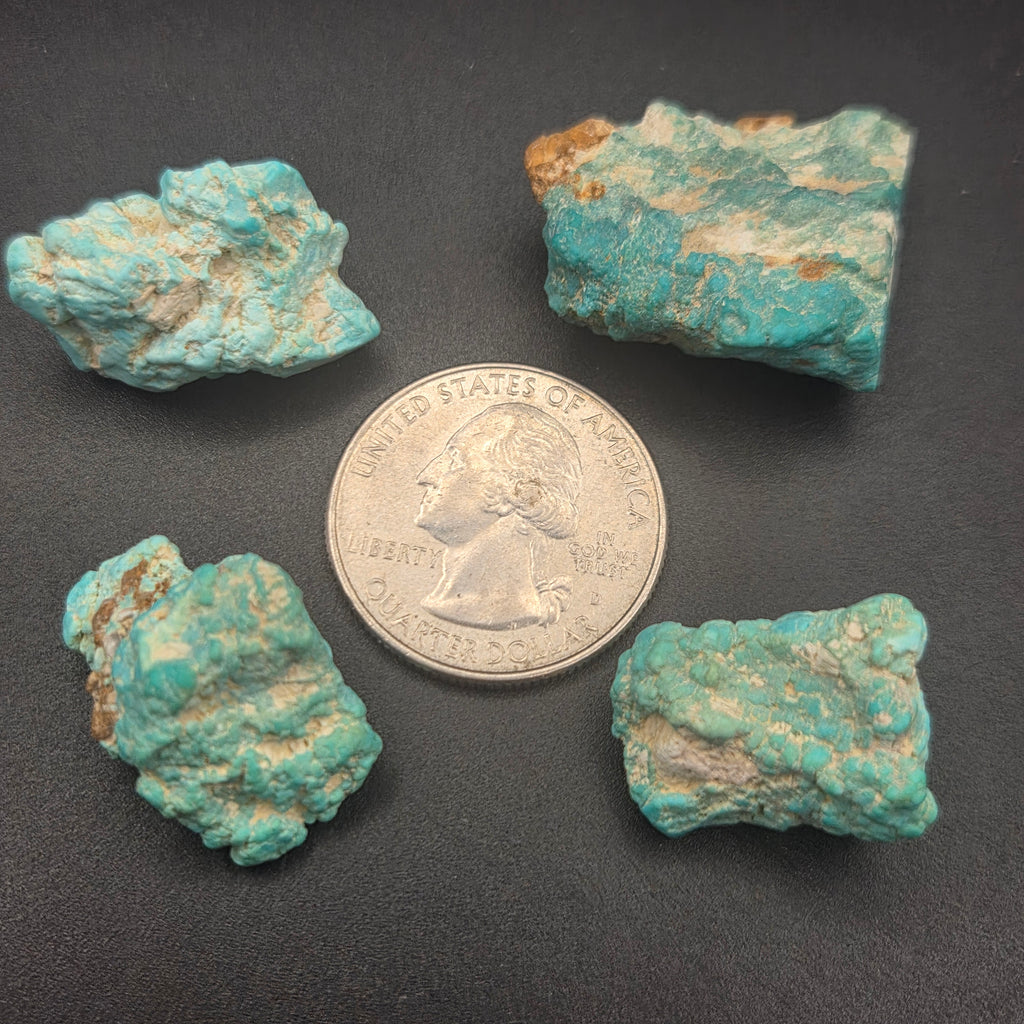 Close-up of Natural Fox Turquoise 4 Piece Parcel