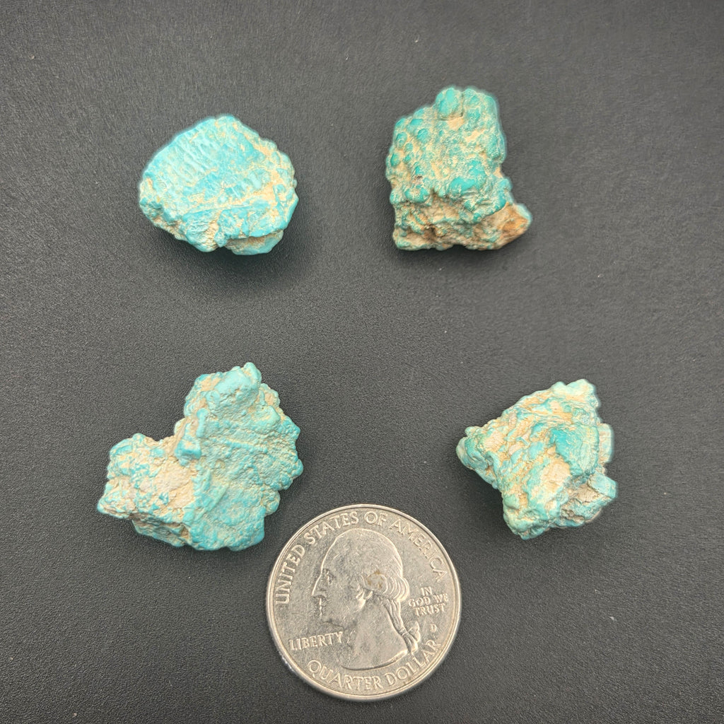 Close-up of Natural Fox Turquoise 4 Piece Parcel