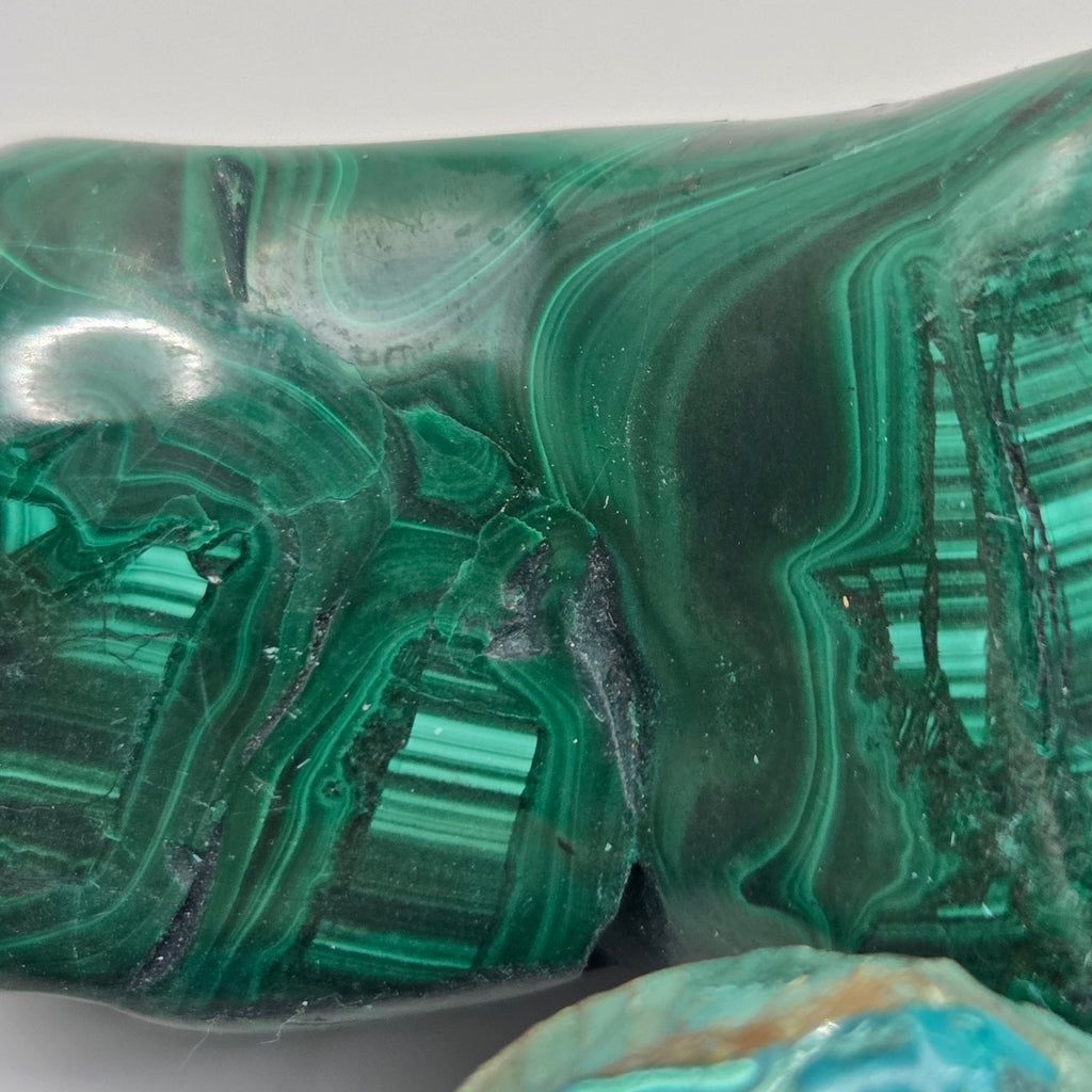 Detail of Congolese Malachite Polished Pieces
